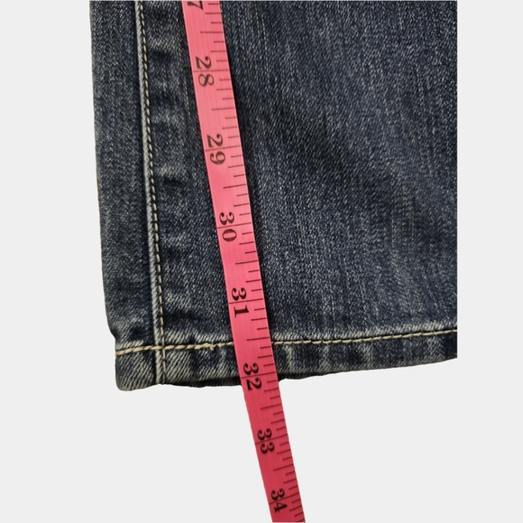 Decree Y2K Low-Rise Medium Wash Backflap Pockets Bootcut Jeans Size 9 - Picture 11 of 11